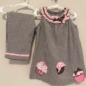 Emily Rose Brown and Pink Gingham Dress